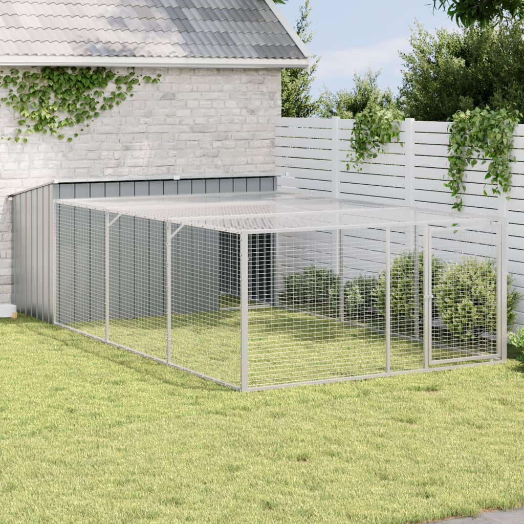 Dog House With Roof Anthracite Galvanised Steel