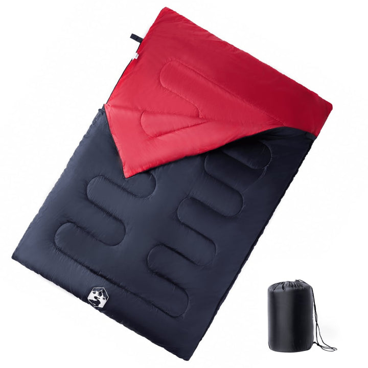 Double Sleeping Bag With Pillows For Adults Camping 3-4 Seasons