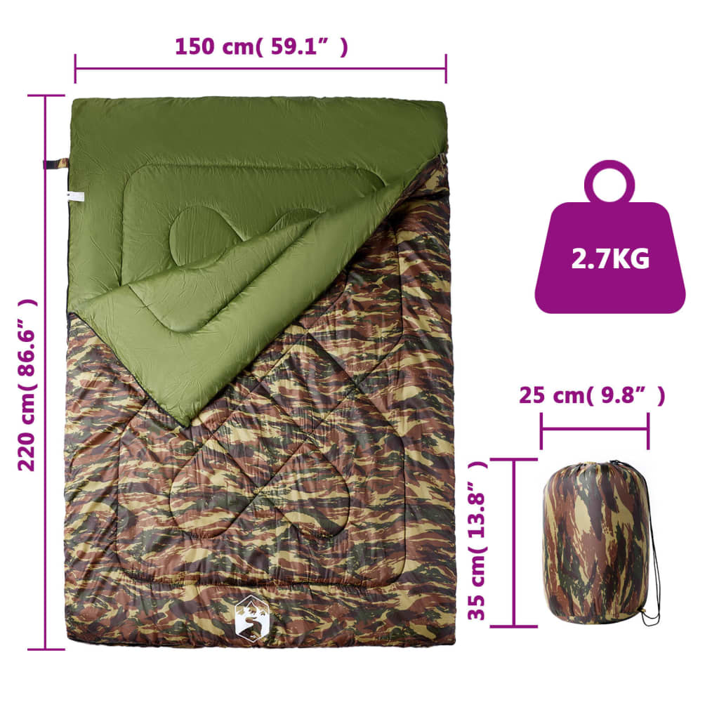 Double Sleeping Bag With Pillows For Adults Camping 3-4 Seasons