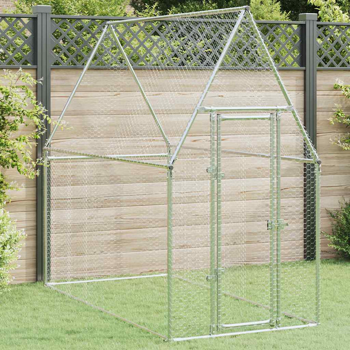 Chicken Cage Silver Galvanised Steel
