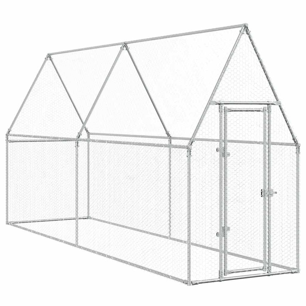 Chicken Cage Silver Galvanised Steel