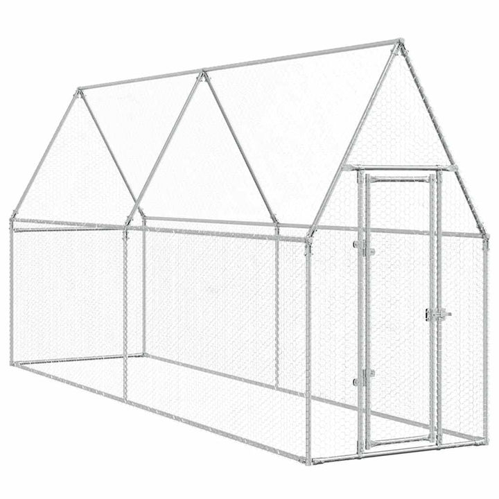 Chicken Cage Silver Galvanised Steel