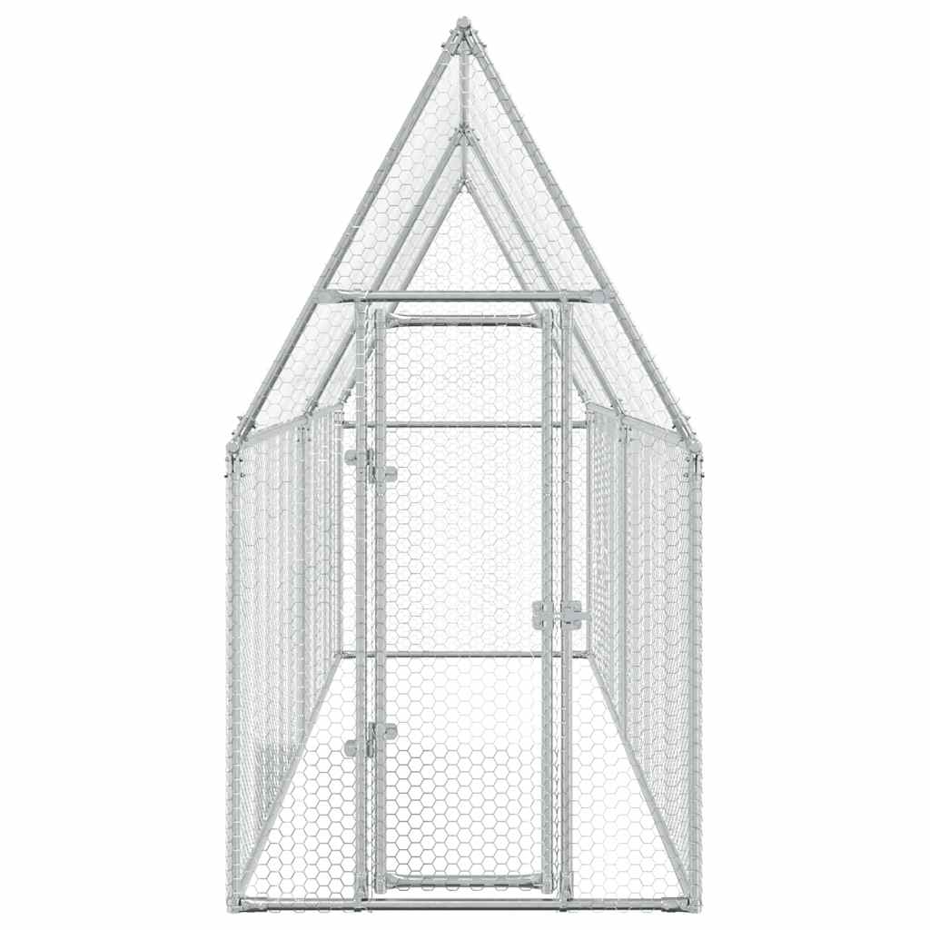 Chicken Cage Silver Galvanised Steel