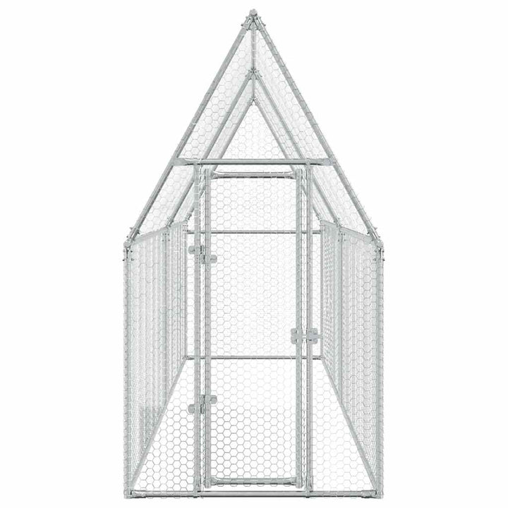 Chicken Cage Silver Galvanised Steel