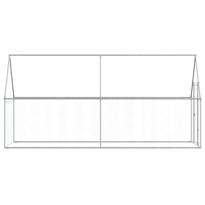 Chicken Cage Silver Galvanised Steel