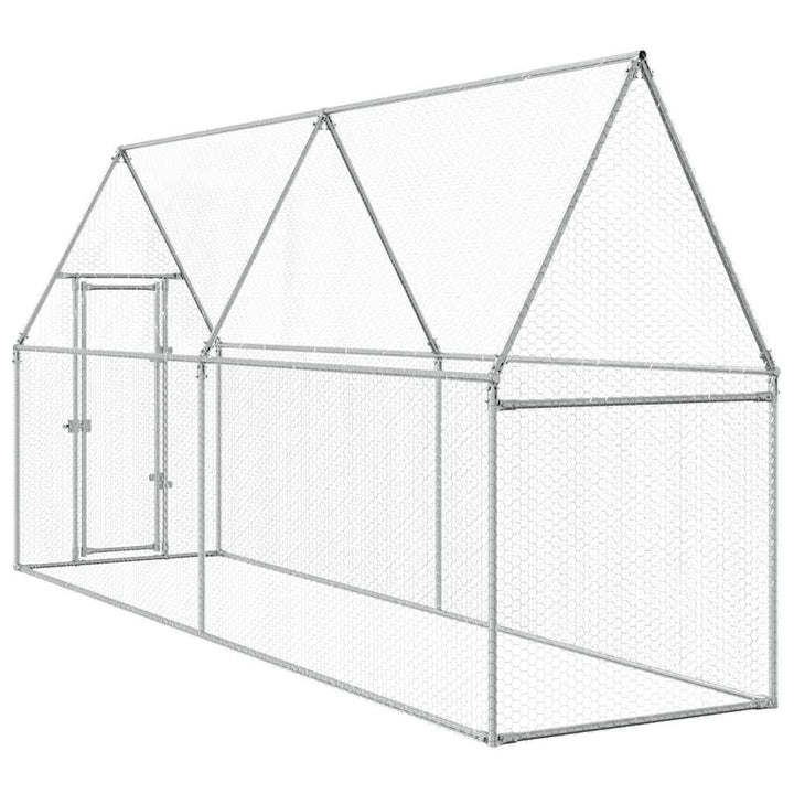 Chicken Cage Silver Galvanised Steel