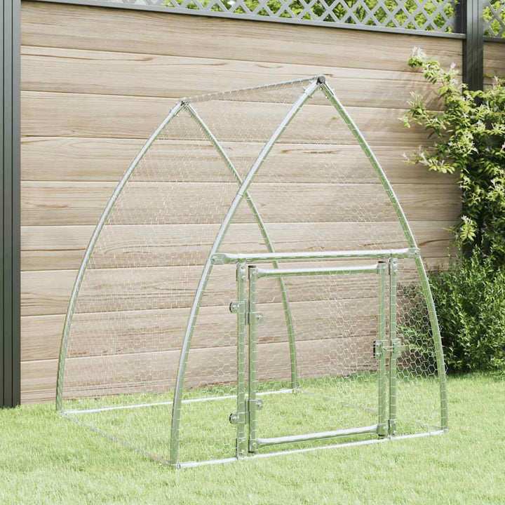 Chicken Cage Silver Galvanised Steel
