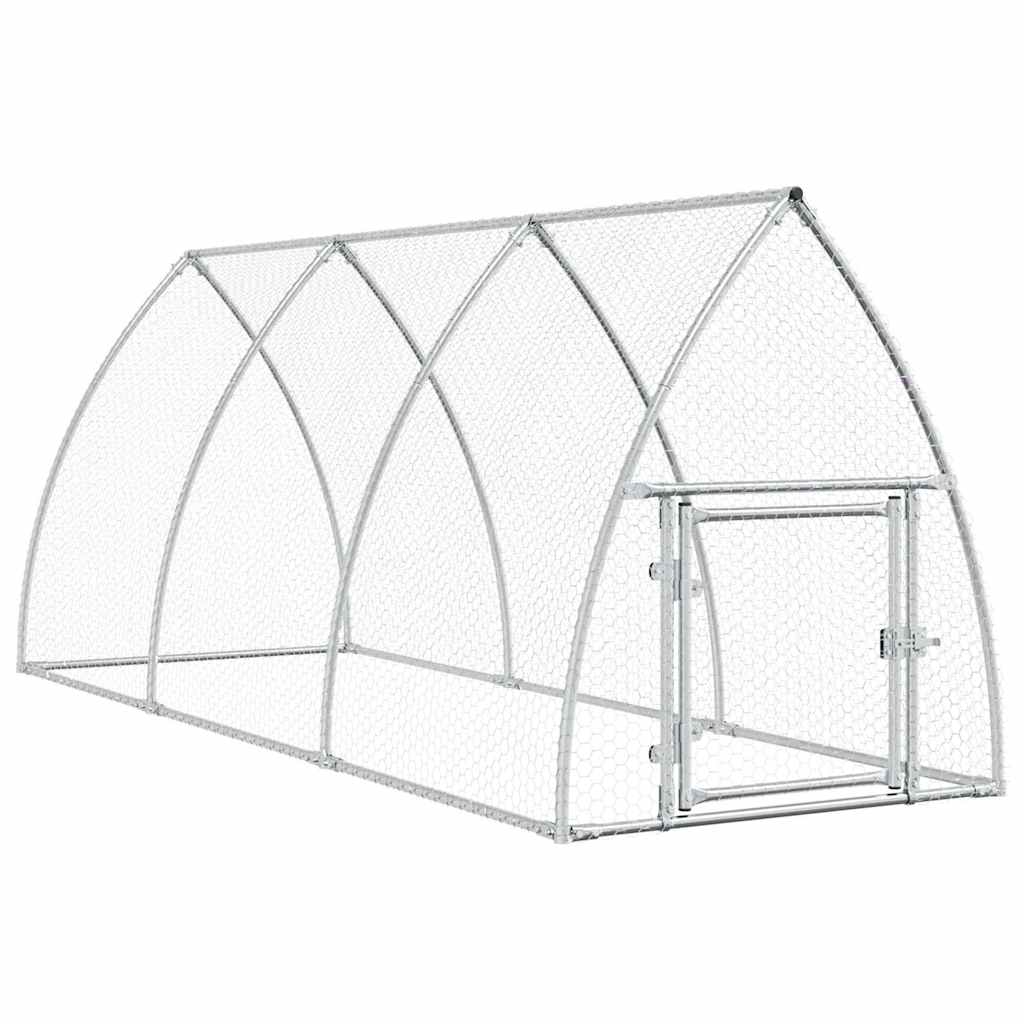 Chicken Cage Silver Galvanised Steel