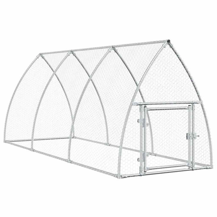 Chicken Cage Silver Galvanised Steel