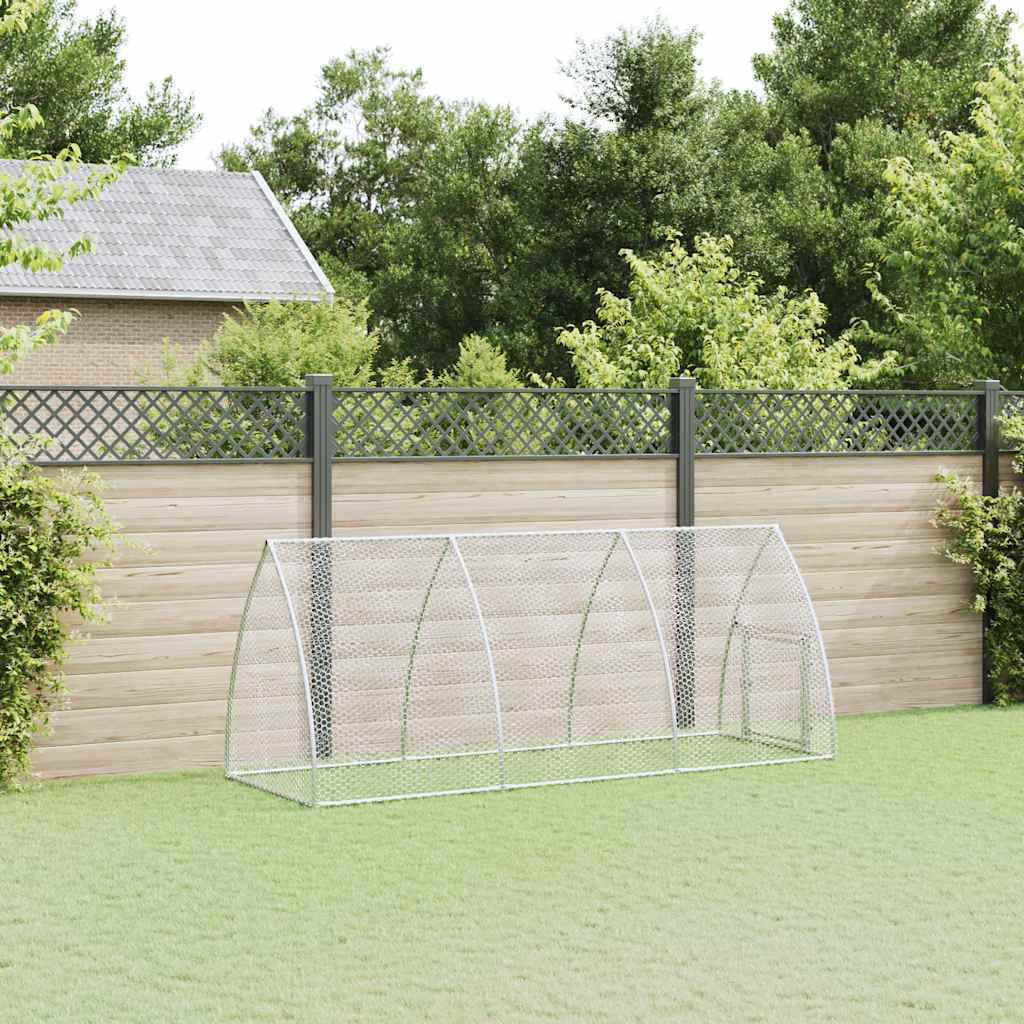 Chicken Cage Silver Galvanised Steel