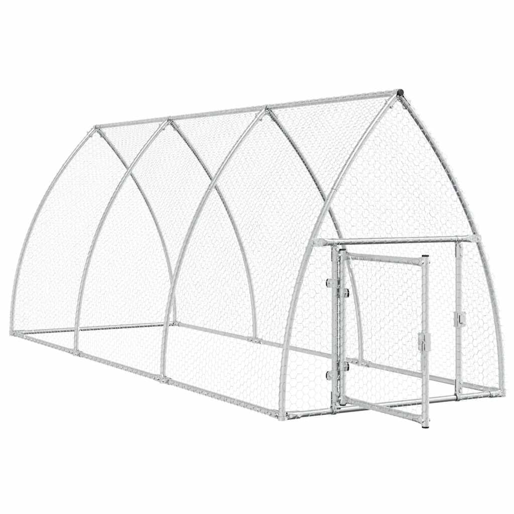 Chicken Cage Silver Galvanised Steel