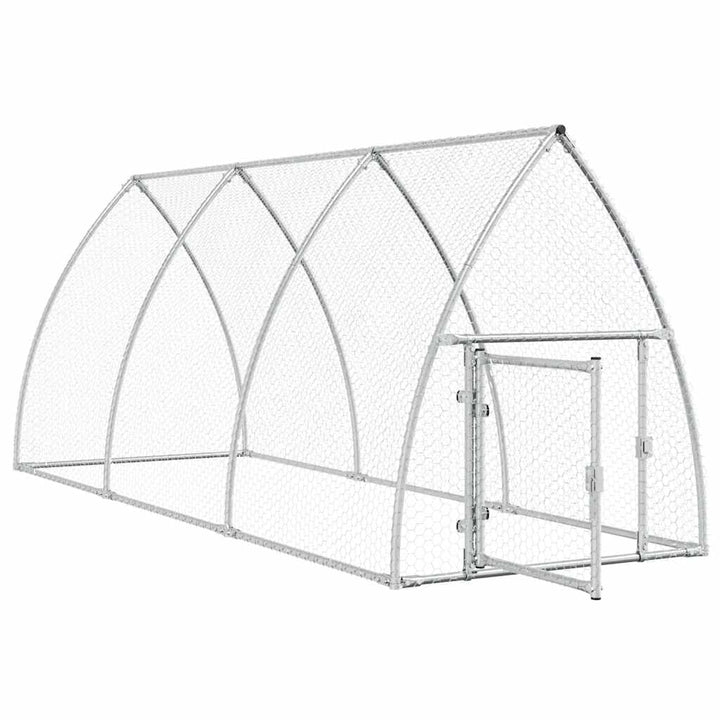 Chicken Cage Silver Galvanised Steel