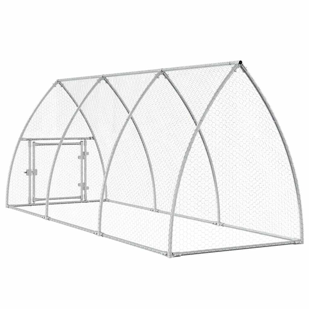 Chicken Cage Silver Galvanised Steel