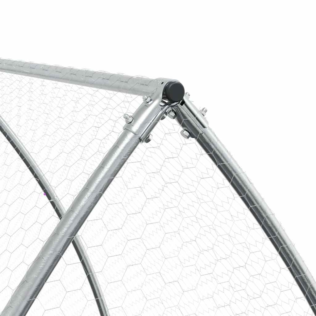 Chicken Cage Silver Galvanised Steel