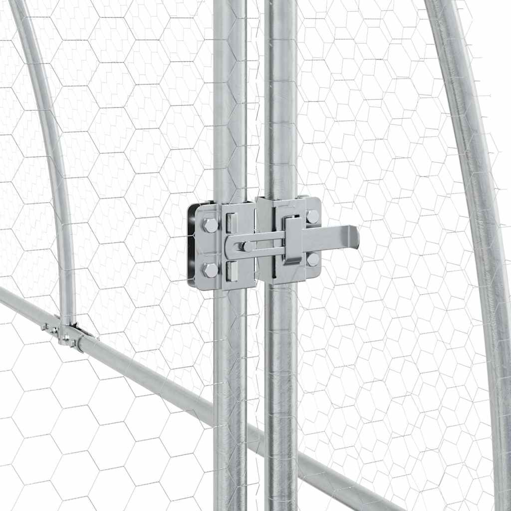 Chicken Cage Silver Galvanised Steel