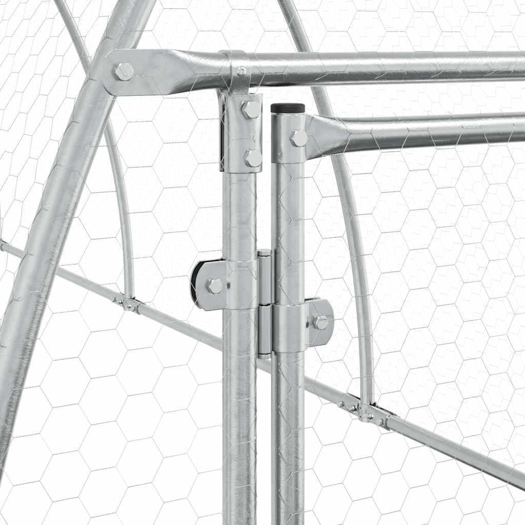 Chicken Cage Silver Galvanised Steel