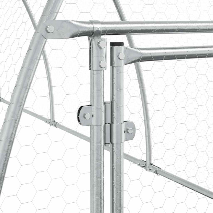 Chicken Cage Silver Galvanised Steel