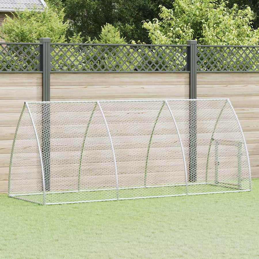 Chicken Cage Silver Galvanised Steel