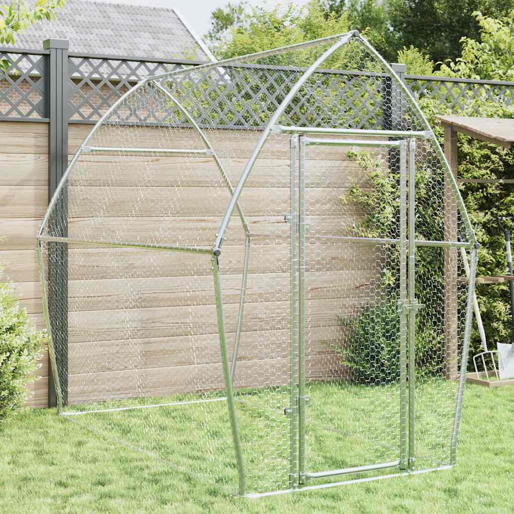 Chicken Cage Silver Galvanised Steel