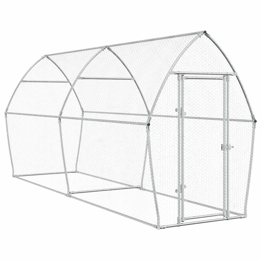 Chicken Cage Silver Galvanised Steel