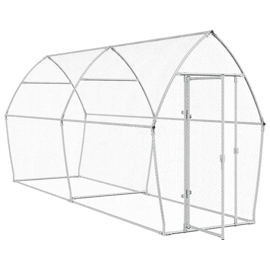 Chicken Cage Silver Galvanised Steel