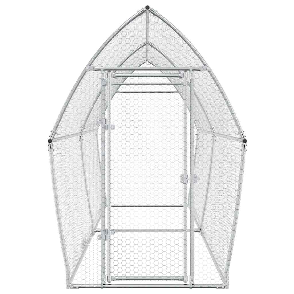 Chicken Cage Silver Galvanised Steel