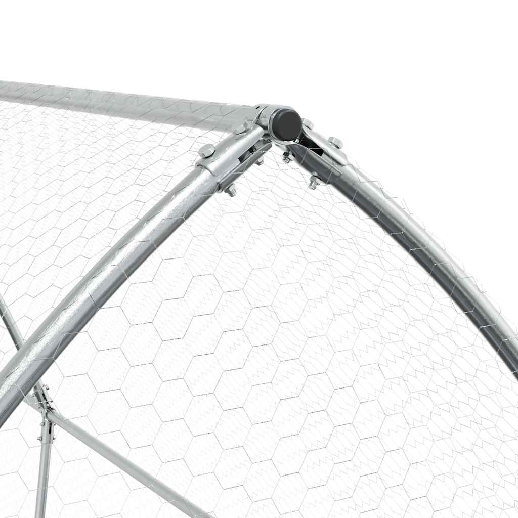 Chicken Cage Silver Galvanised Steel