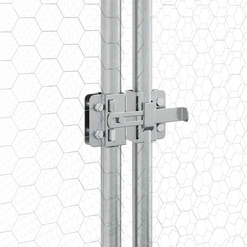 Chicken Cage Silver Galvanised Steel