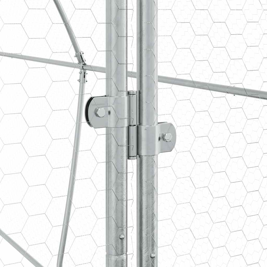 Chicken Cage Silver Galvanised Steel