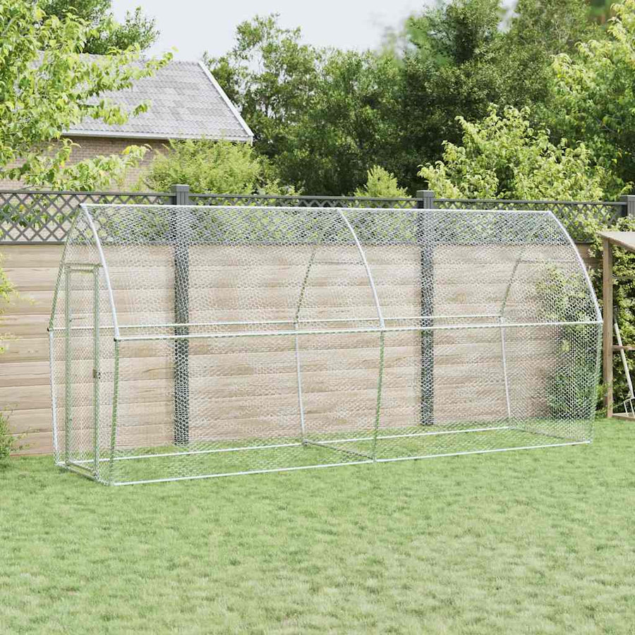 Chicken Cage Silver Galvanised Steel
