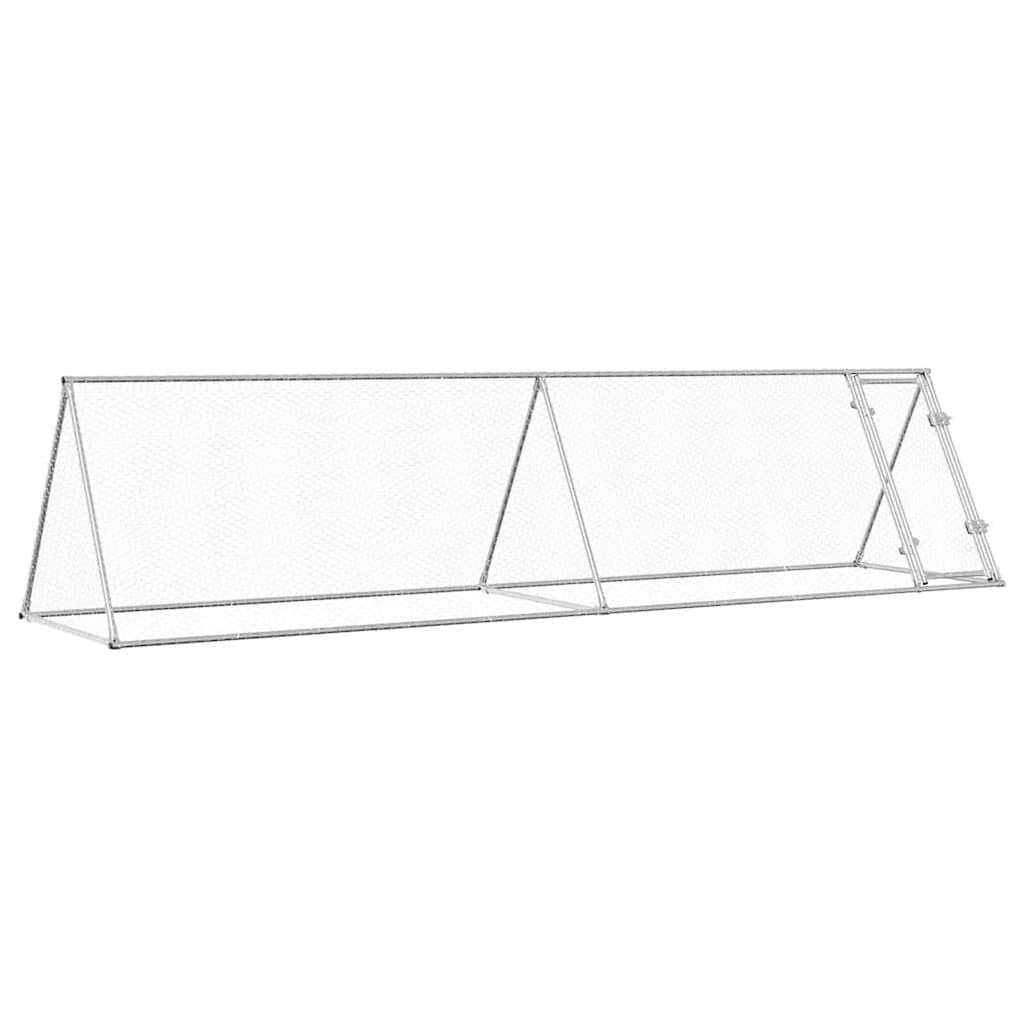 Chicken Cage Silver Galvanised Steel