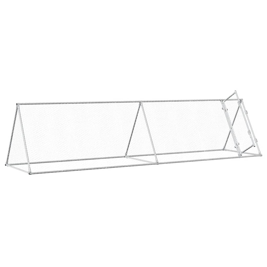 Chicken Cage Silver Galvanised Steel