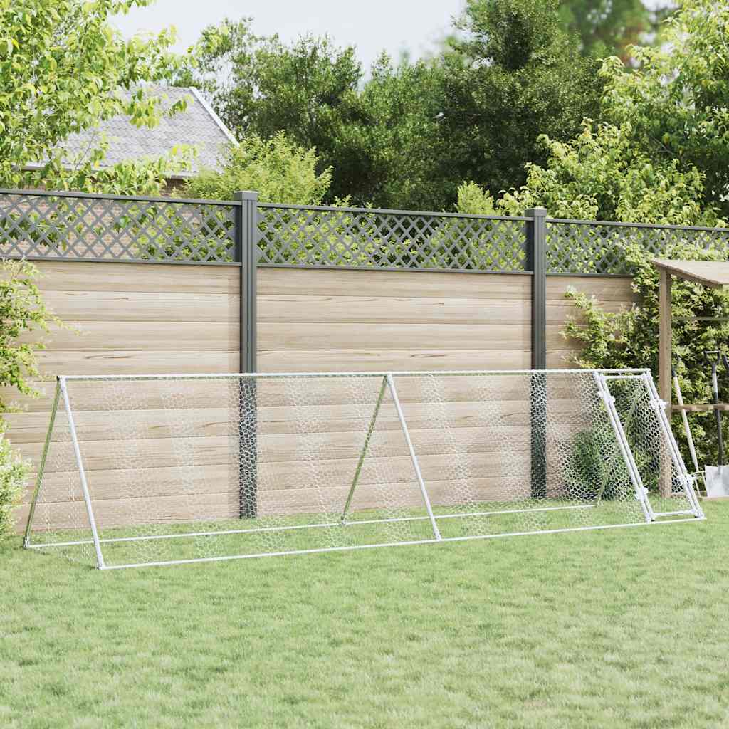Chicken Cage Silver Galvanised Steel