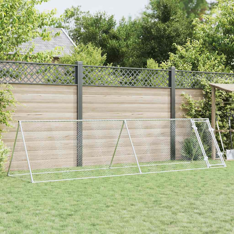Chicken Cage Silver Galvanised Steel