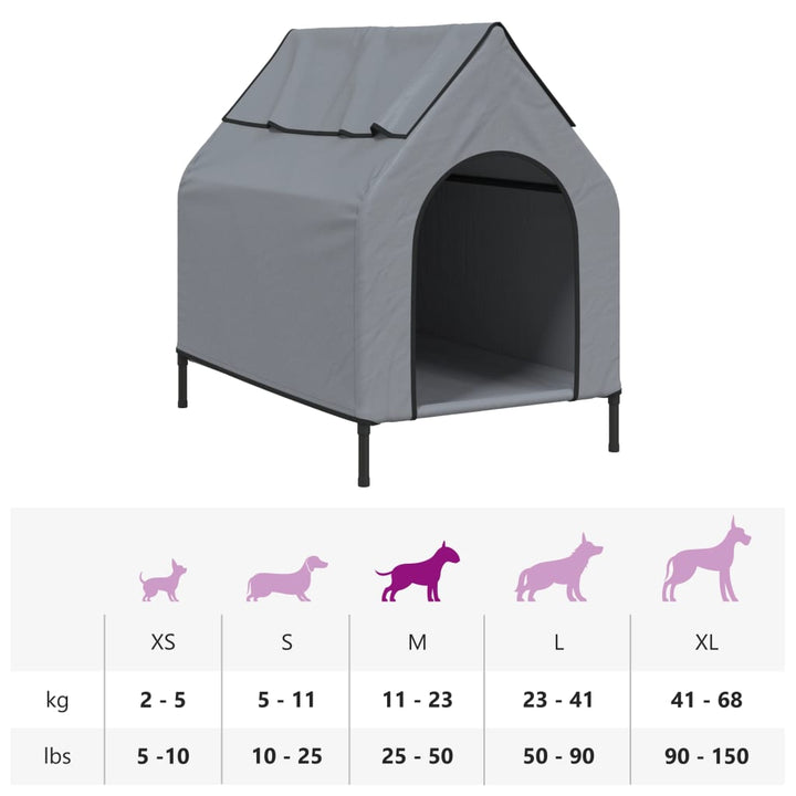 Dog House Light Grey Oxford Fabric And Steel