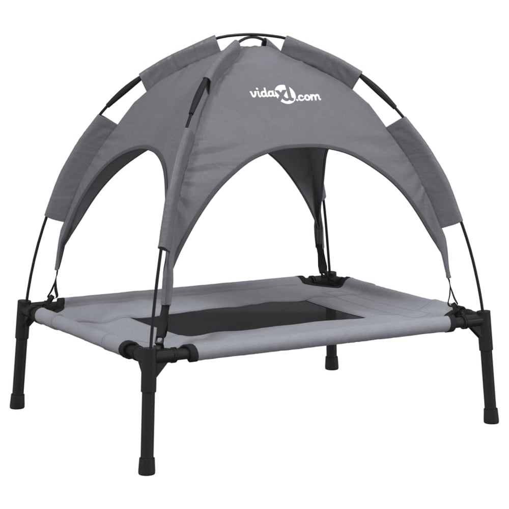 Dog Bed With Canopy Anthracite Oxford Fabric And Steel