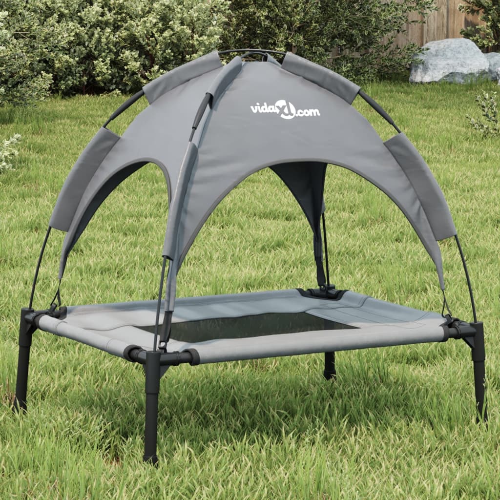 Dog Bed With Canopy Anthracite Oxford Fabric And Steel