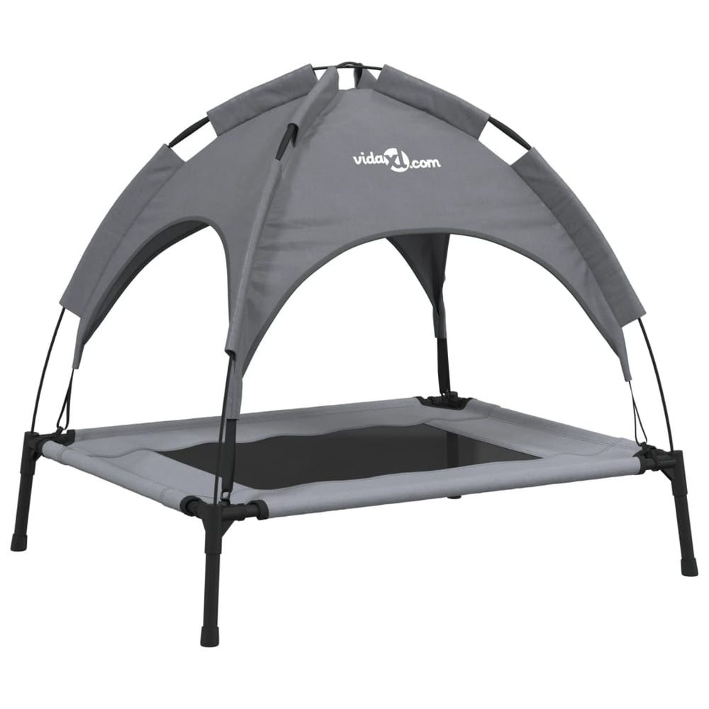 Dog Bed With Canopy Anthracite Oxford Fabric And Steel