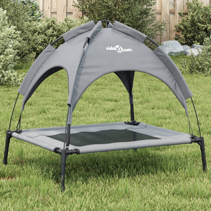 Dog Bed With Canopy Anthracite Oxford Fabric And Steel