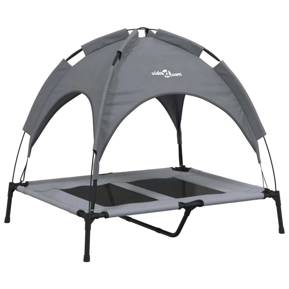 Dog Bed With Canopy Anthracite Oxford Fabric And Steel