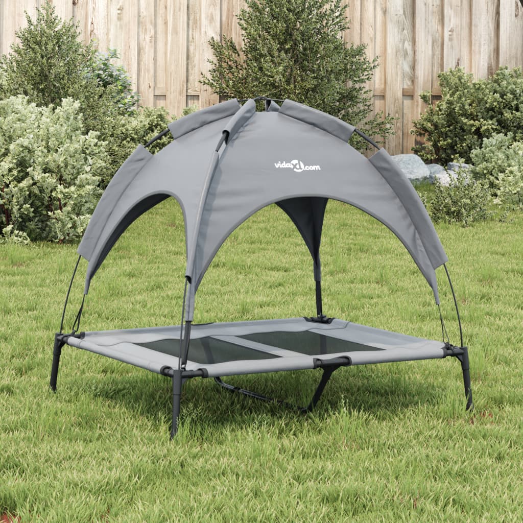 Dog Bed With Canopy Anthracite Oxford Fabric And Steel
