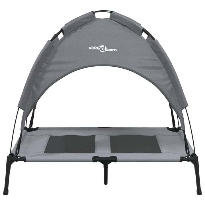 Dog Bed With Canopy Anthracite Oxford Fabric And Steel