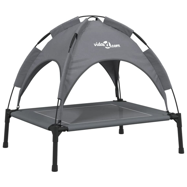 Dog Bed With Canopy Anthracite Oxford Fabric And Steel