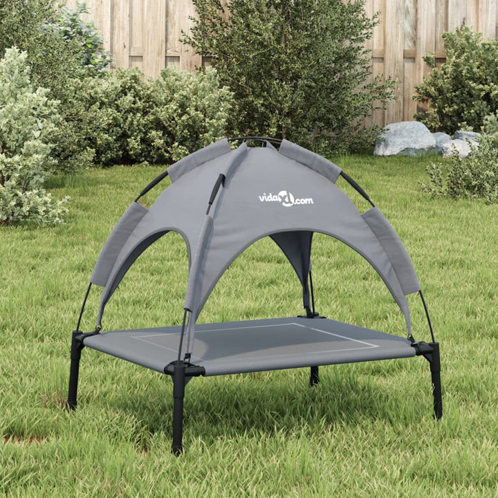 Dog Bed With Canopy Anthracite Oxford Fabric And Steel
