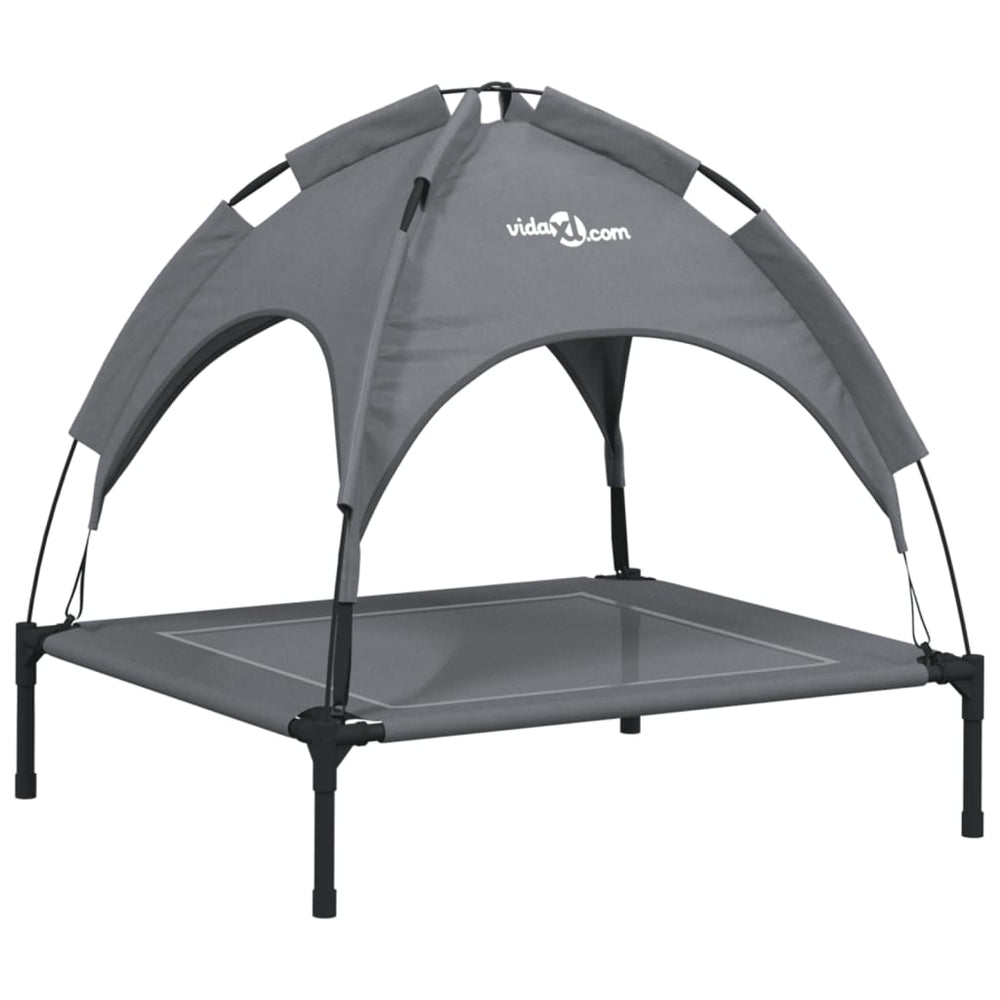 Dog Bed With Canopy Anthracite Oxford Fabric And Steel