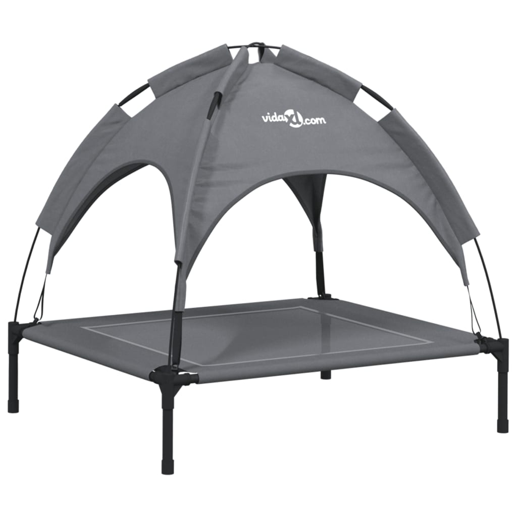 Dog Bed With Canopy Anthracite Oxford Fabric And Steel