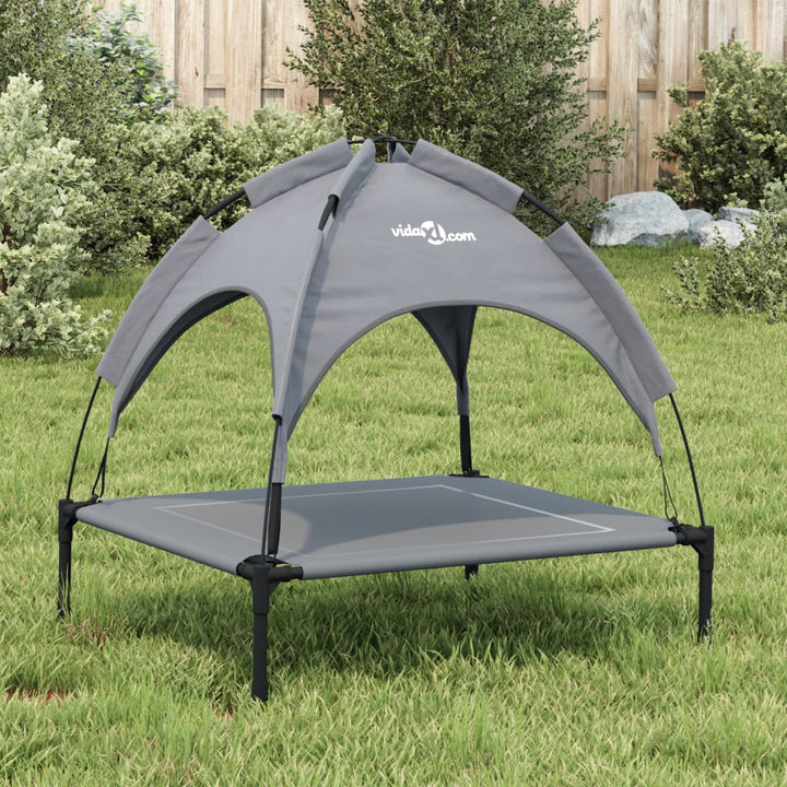 Dog Bed With Canopy Anthracite Oxford Fabric And Steel
