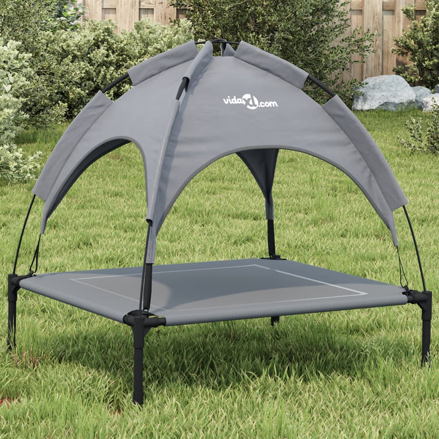 Dog Bed With Canopy Anthracite Oxford Fabric And Steel