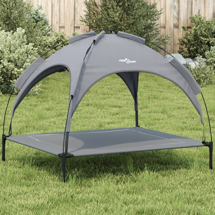 Dog Bed With Canopy Anthracite Oxford Fabric And Steel