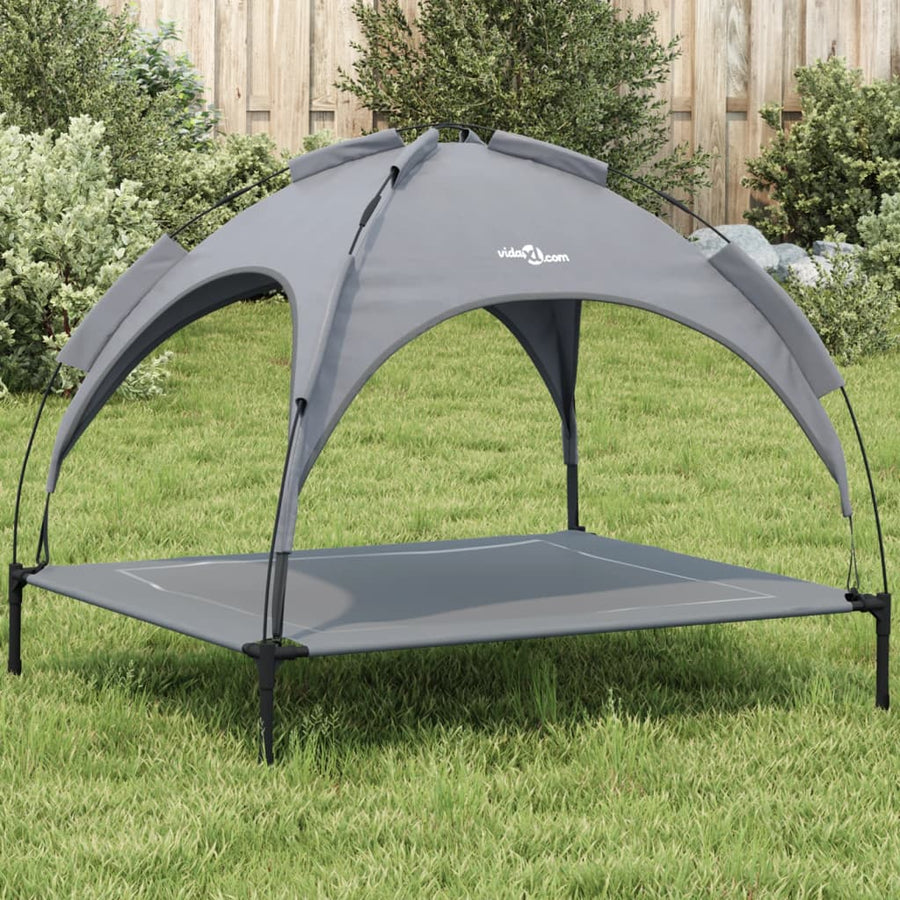 Dog Bed With Canopy Anthracite Oxford Fabric And Steel